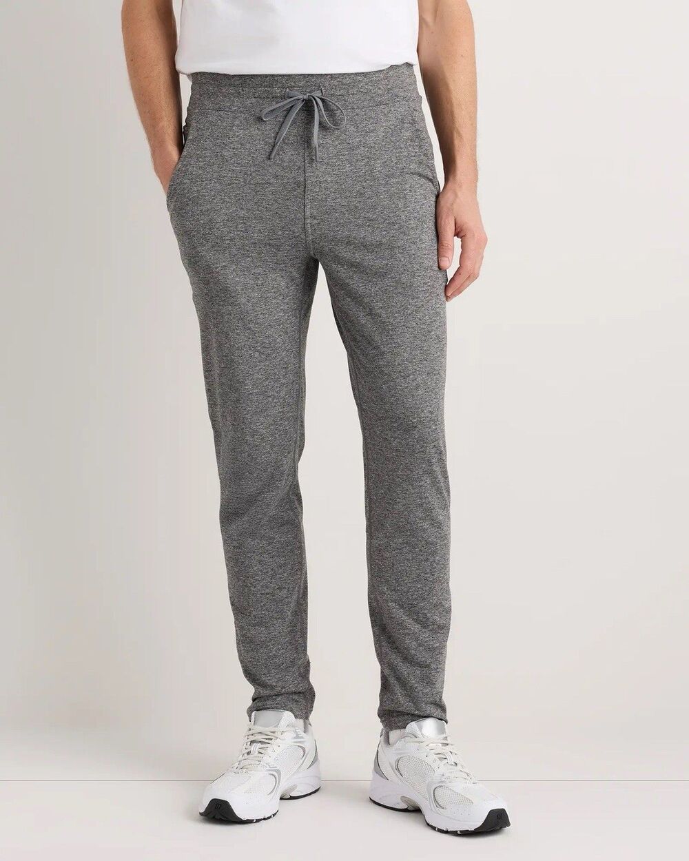 Quince Men's Gray Flowknit Performance Pants Large L Joggers Drawstring Active